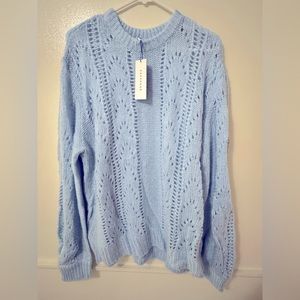 NWT Popsugar woman’s sweater size XXL. Baby blue color. Very soft material.